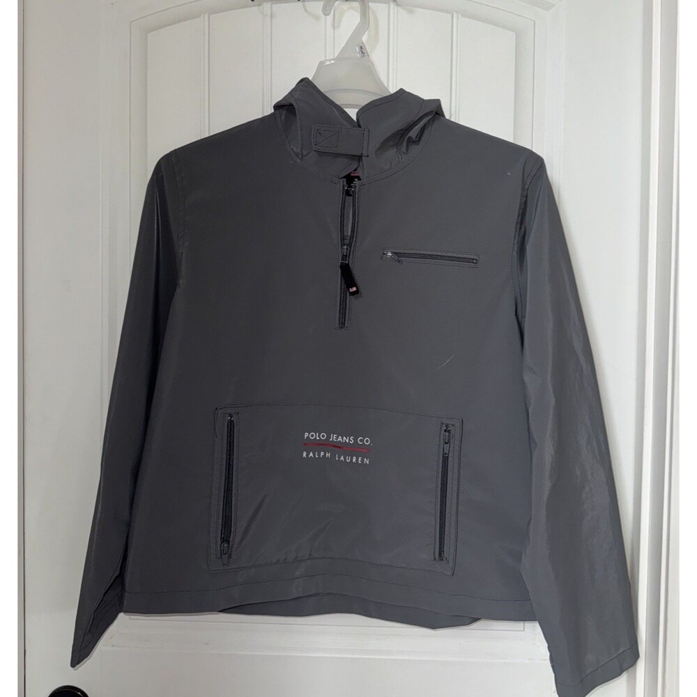 Ralph Lauren Polo Jeans Co Y2K Men’s Pullover Rain jacket Hoodie Sz Medium